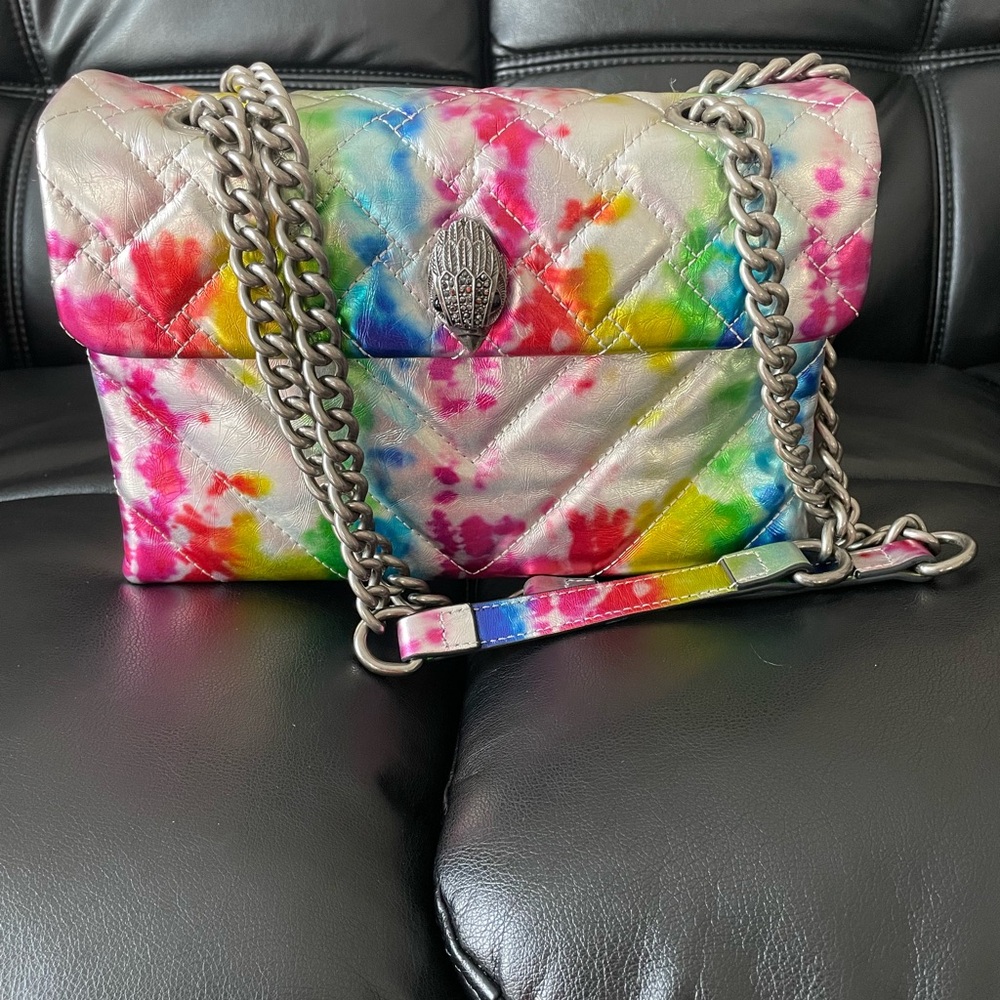 Multicolor Quilted Chain Shoulder Bag